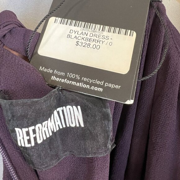 NWT Reformation Dylan Gown Blackberry Purple $328 - Picture 10 of 12